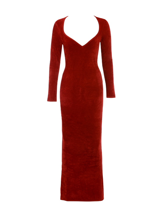 Lena-Velvet Maxi Dress