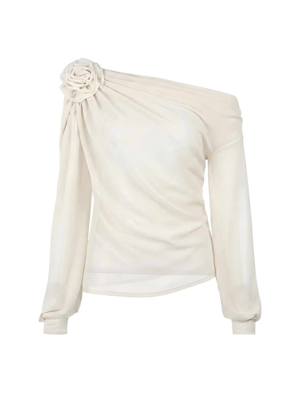 Lina–Draped Floral Top - Vessita