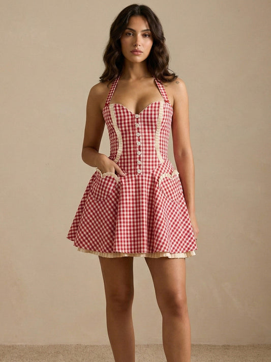 Hana-Corset Flare Dress