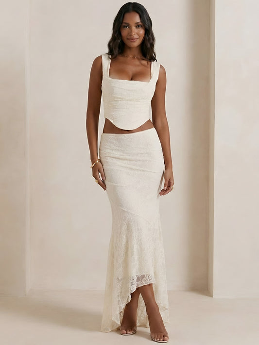 Savina-Corset Lace Dress