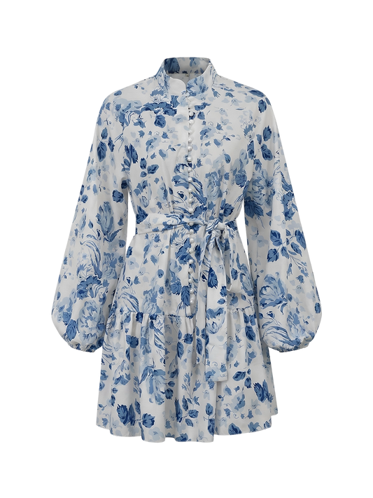 Renée-Vintage Print Dress