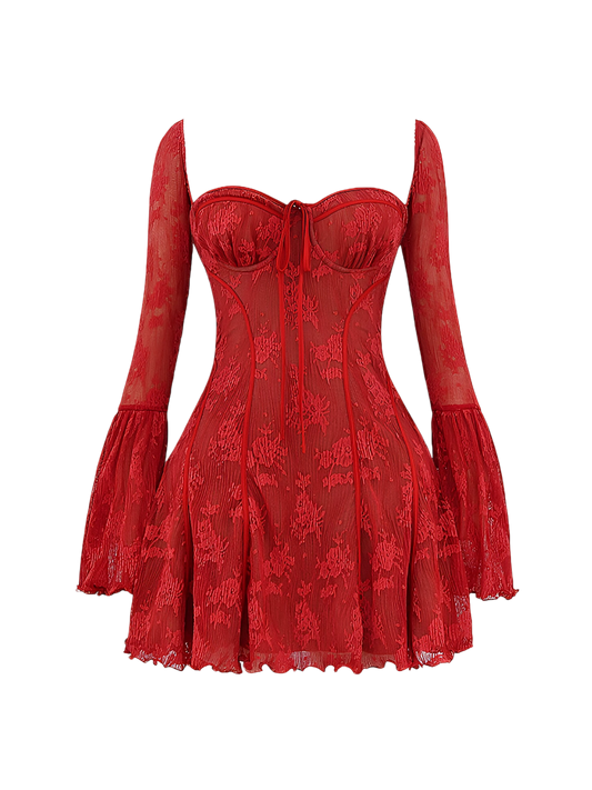 Ines-Flare Sheer Dress