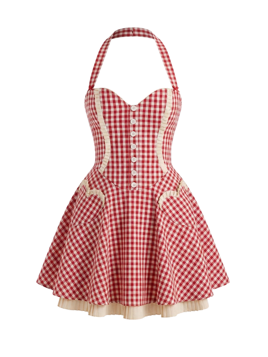 Hana-Corset Flare Dress