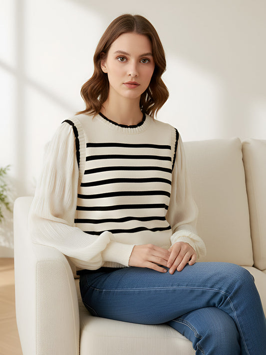Lila-Stripe Knit