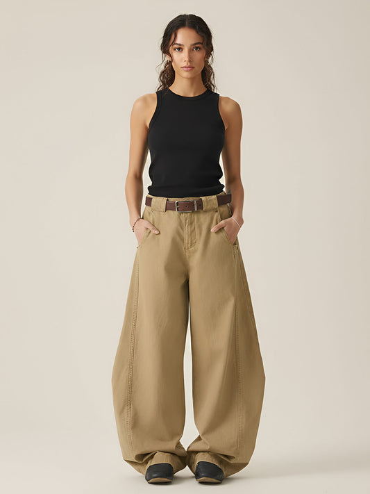 Nova-Wide Khaki Pants