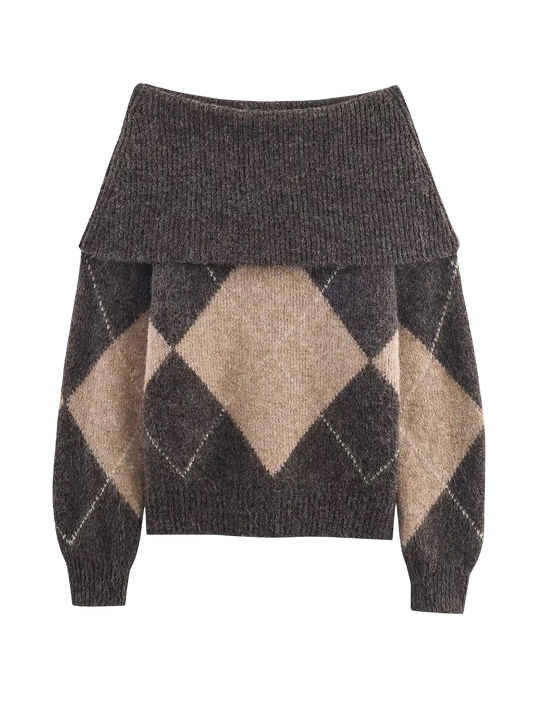 Mila-Argyle Knit