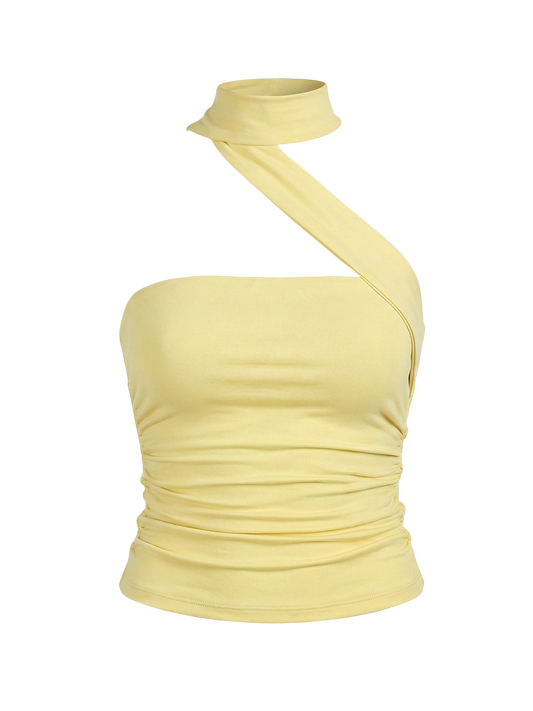 Mia-Asym Halter Top - Vessita
