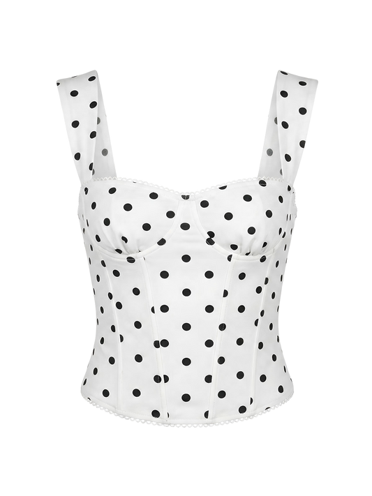 Nina-Polka Corset Top